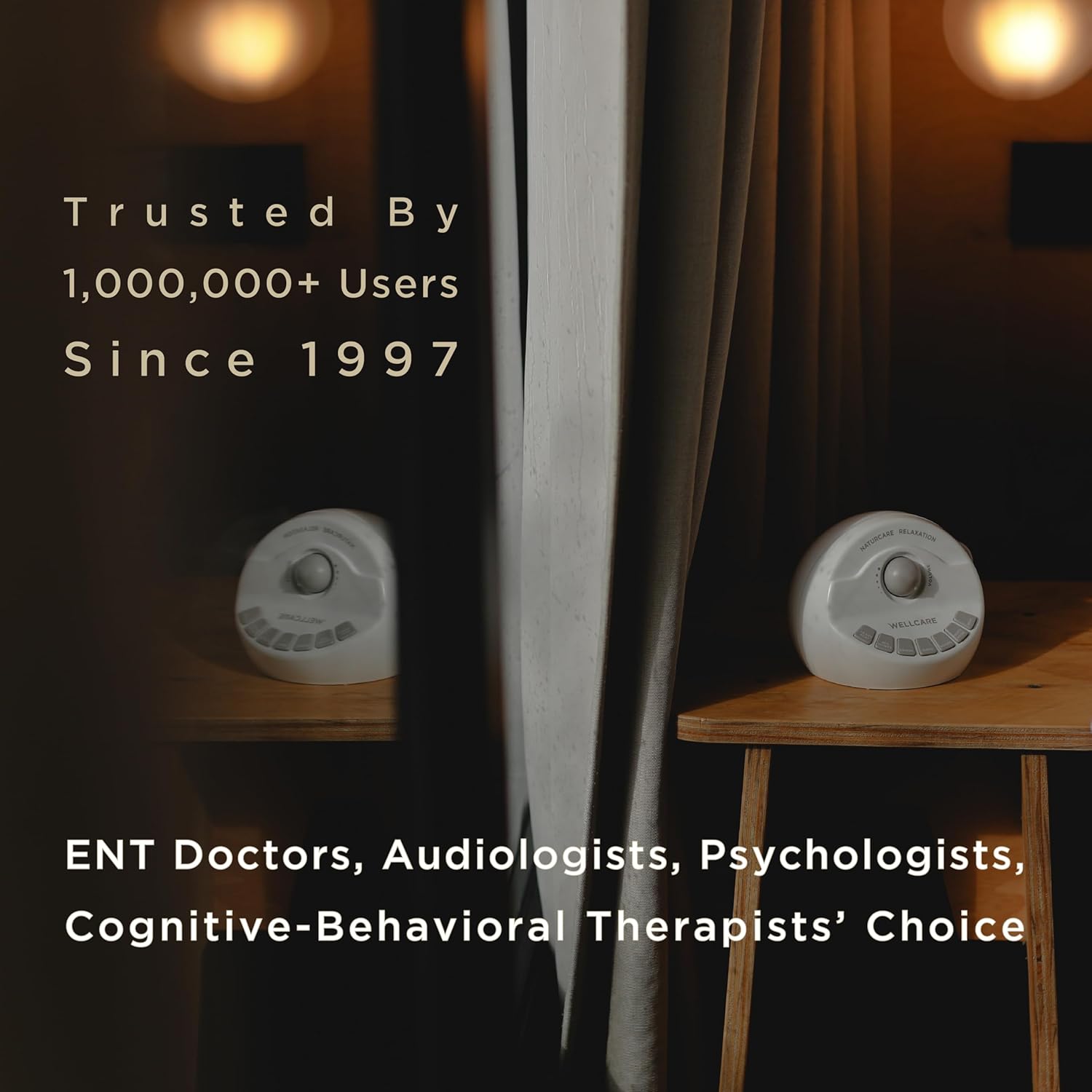 WELLCARE Sound Machine - White Noise & 7 Nature Sounds for Relaxation | Adjustable Volume & Timer