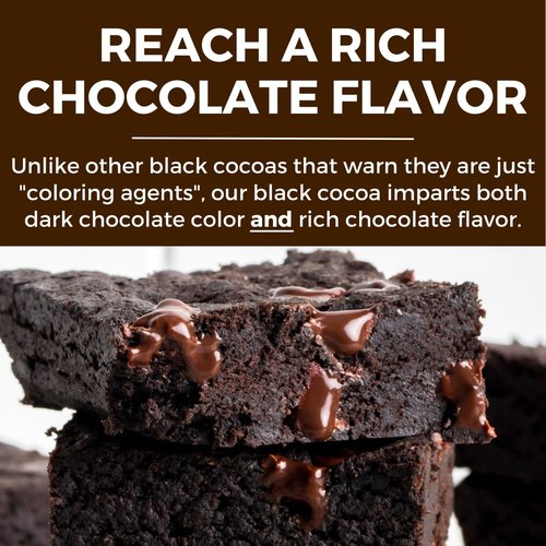 Black Cocoa Powder - Achieve Rich Chocolate Flavor | 8 oz Dutch-Processed Unsweetened Cocoa