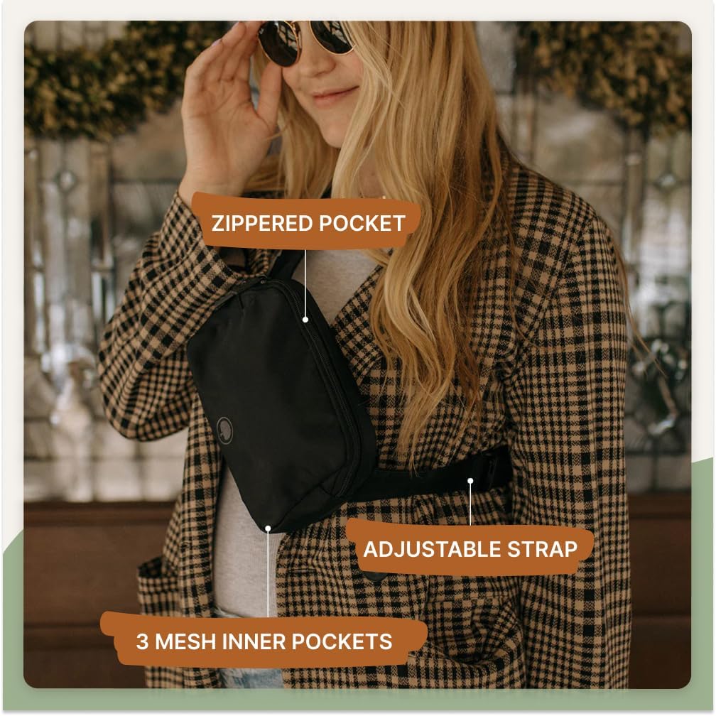 Parker Baby Diaper Belt Bag - Stylish Portable Fanny Pack for Moms | Black Birch Design