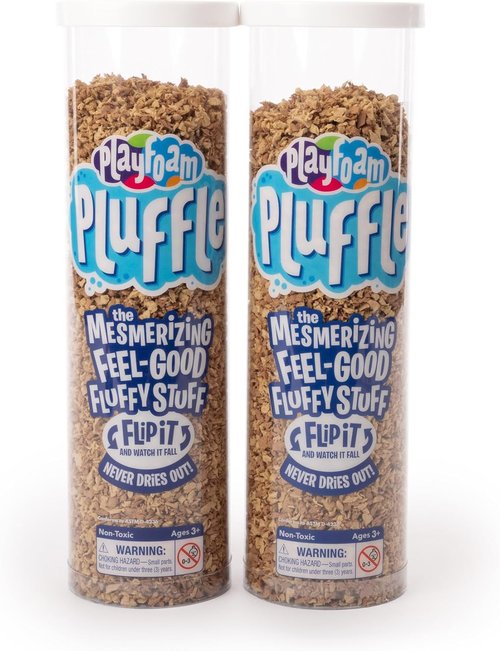 Educational Insights Pluffle® Sand 2-Pack - Mess-Free Sensory Bin Foam Set for Toddlers | Ideal for Home & Classroom Fun