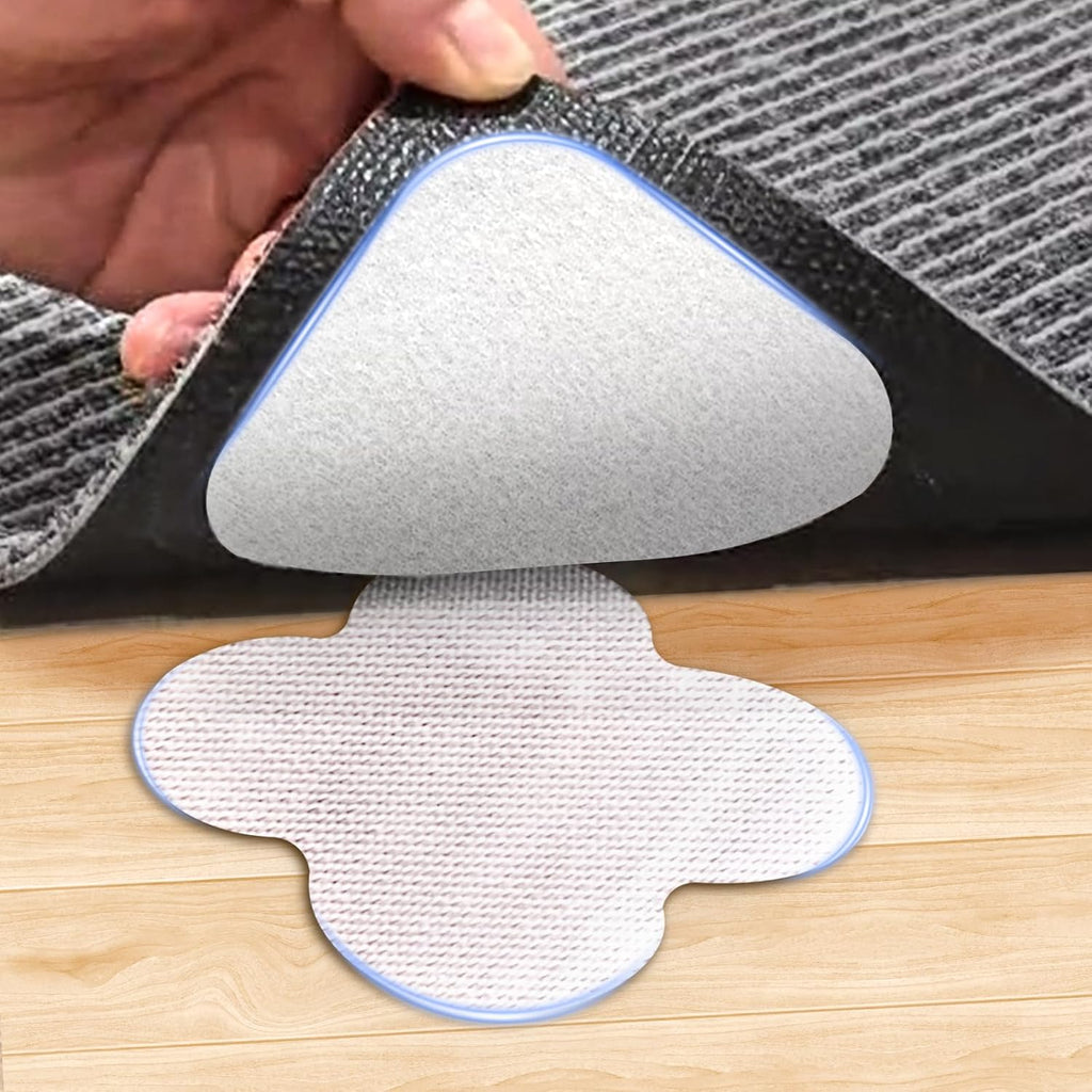 PHIXBEAR Heavy-Duty Carpet Pad Gripper - 16 Sets of Super Adhesive Hook and Loop Strips for Rug Safety