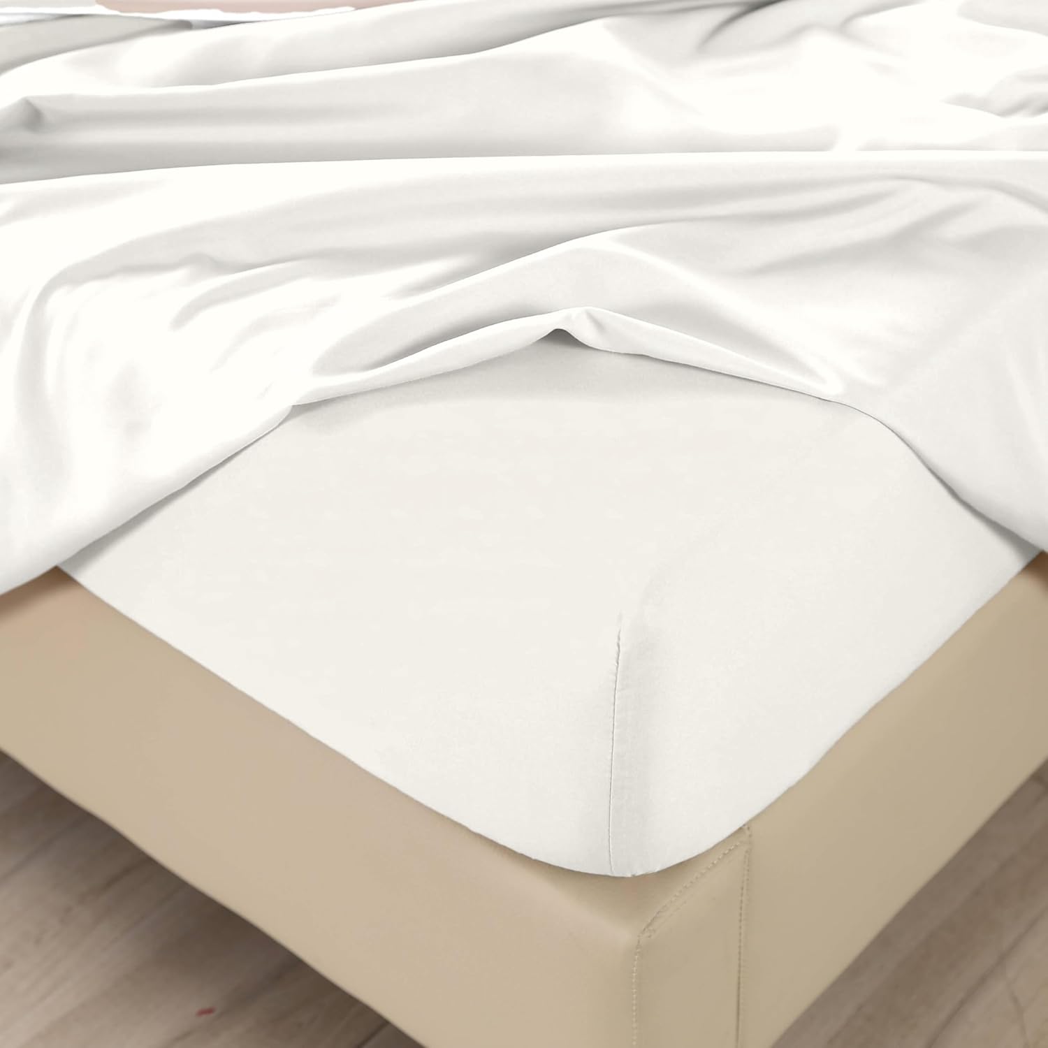 SDIII White Queen Fitted Sheets - Hotel Quality Brushed Microfiber, Soft & Breathable, Deep Pocket | 2 Pack