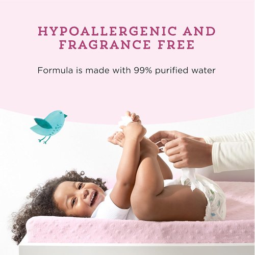 Mama Bear 99% Water Baby Wipes - Hypoallergenic & Fragrance-Free | 72 Count (Pack of 6)
