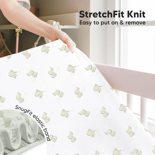 KeaBabies Baby Crib Sheets - Soft & Cozy Viscose Bamboo Fitted Toddler Bed Sheets | 2-Pack, 52x28, Neutral