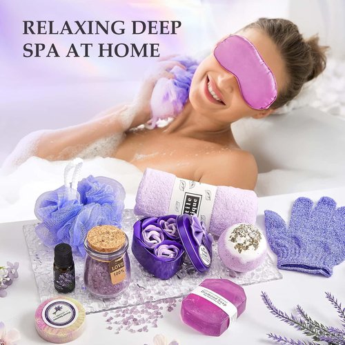 Advent Calendar 2026 - 24 Days of Lavender Spa Gifts for Women | Perfect for Mom, Wife, or Sister