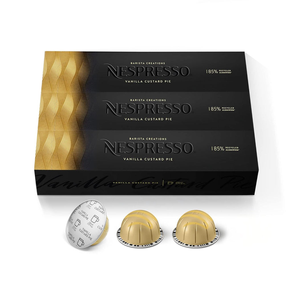 Nespresso Vanilla Custard Pie Coffee Pods - Mild Roast, 30 Count, Perfect for 7.77 Ounce Brews