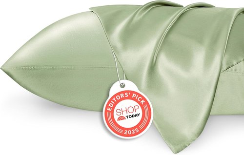 Bedsure Satin Pillowcase - Luxurious Silk-Like Feel | Standard Size 20x26 Inches, Sage Green - 2 Pack