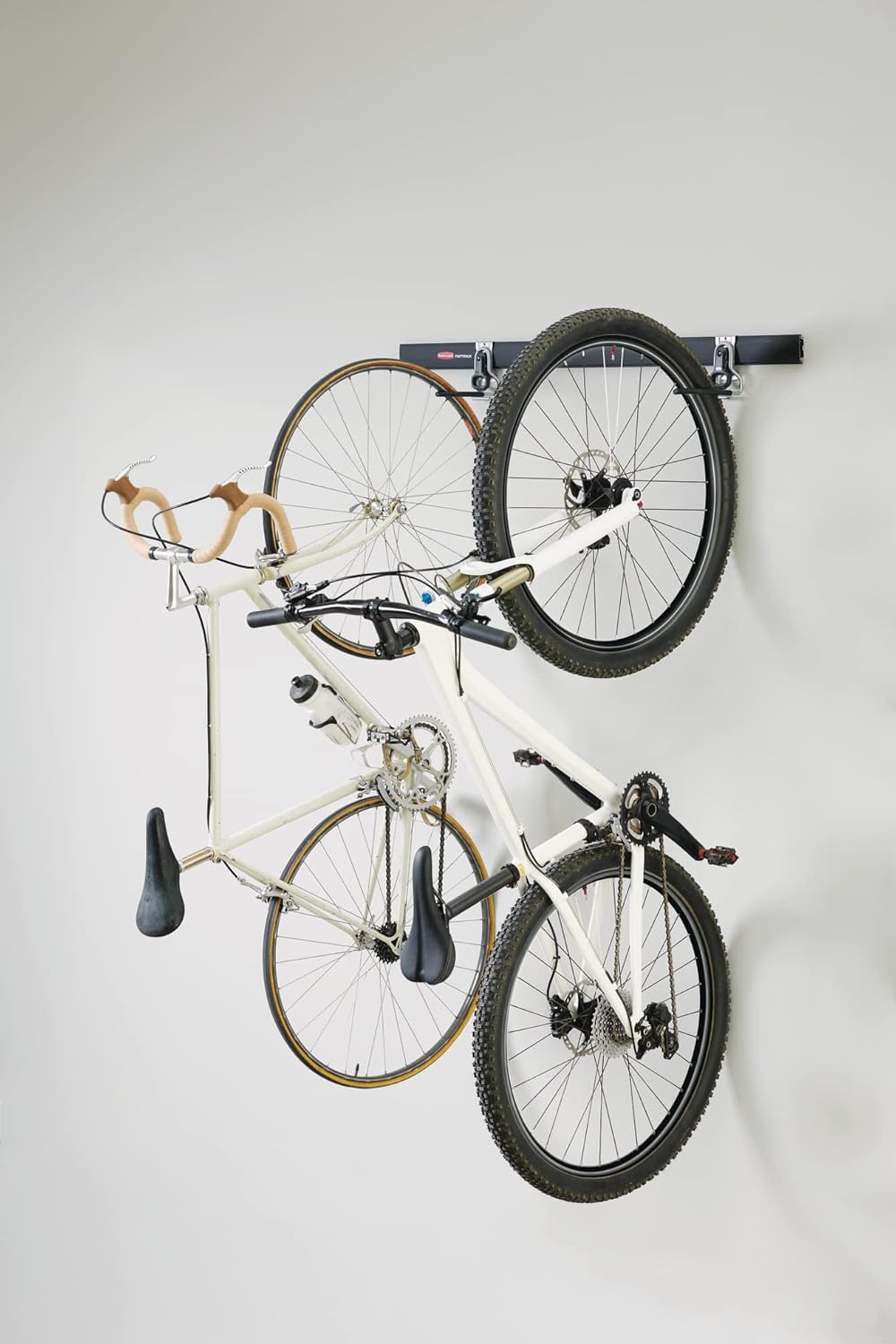 Rubbermaid FastTrack Bike Storage Kit - Heavy-Duty 3-Piece Rail Hook Organizer for Garage & Home