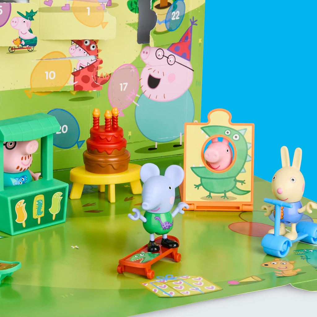 Peppa Pig George's Party Advent Calendar - 24 Surprise Toys & Stickers | Fun Preschool Gift for Ages 3+