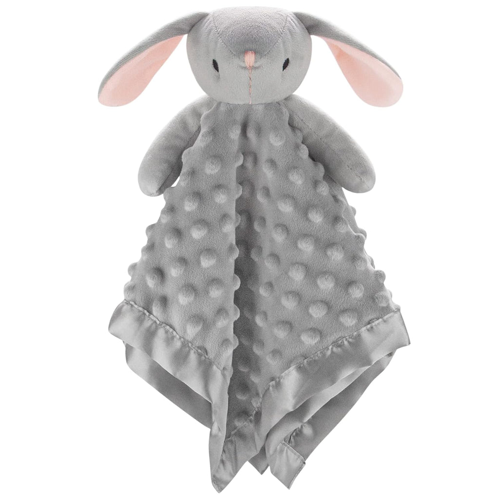 Pro Goleem Loveys - Soft Security Blanket & Snuggle Toy for Babies | 16-Inch Grey Bunny