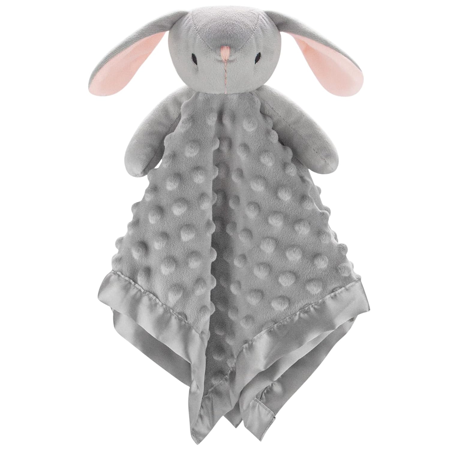Pro Goleem Loveys - Soft Security Blanket & Snuggle Toy for Babies | 16-Inch Grey Bunny