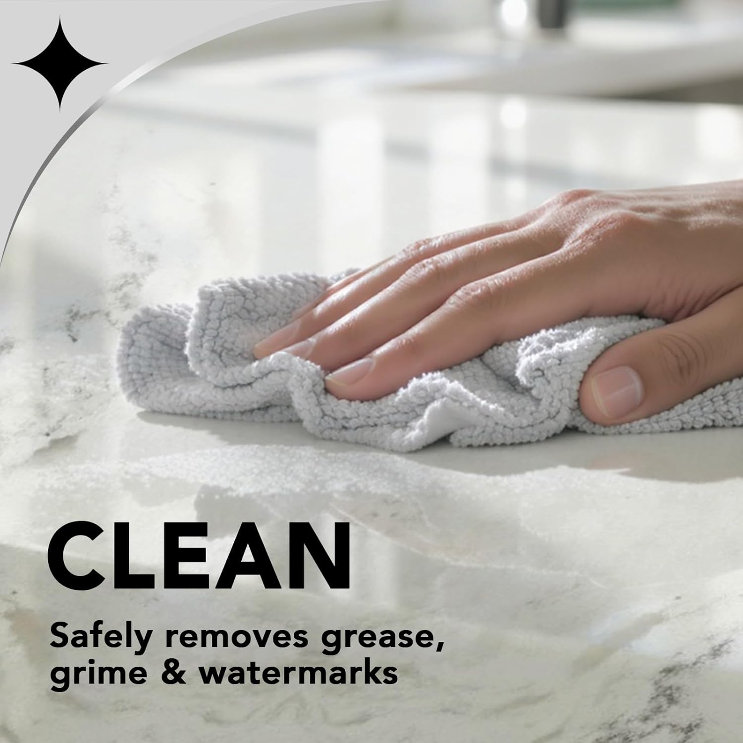 Weiman Quartz Countertop Cleaner - UV Protection for Stone Surfaces | 24 Ounce with Microfiber Towel, 2 Pack