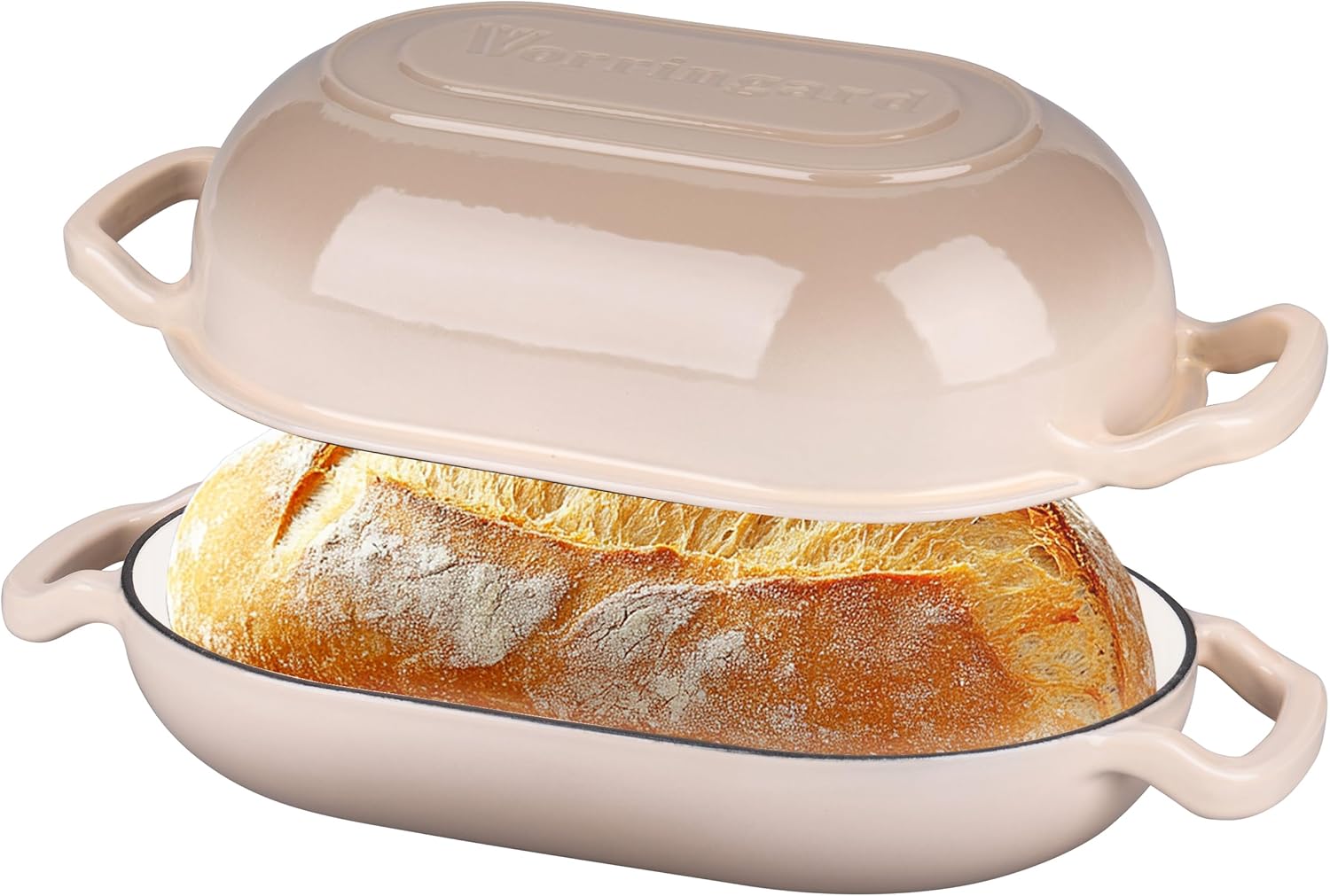 VORRINGARD Enameled Cast Iron Dutch Oven - 5QT Sourdough Bread Pan with Lid | Ideal for Homemade Baking