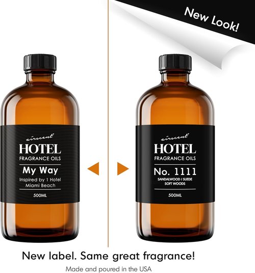 AirScent My Way Diffuser Oil No. 1111 - Inspired by 1 Hotel Miami Scent | Premium 500 mL Fragrance Oil for Ultrasonic & Waterless Diffusers