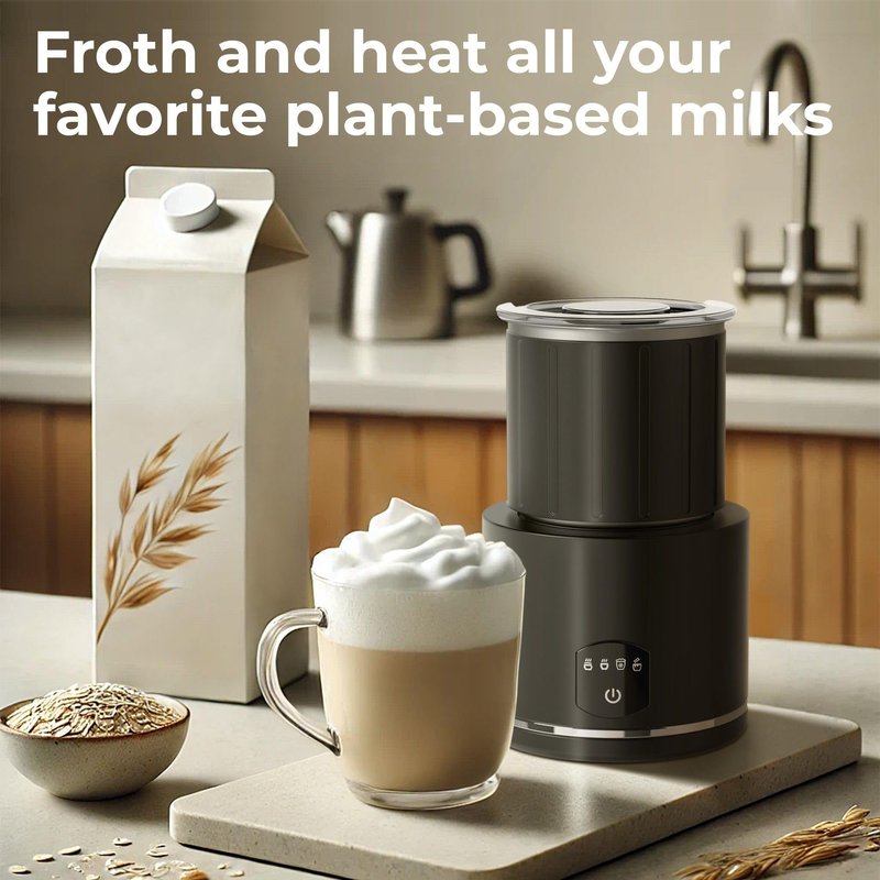Stellagro Milk Frother and Steamer, 14.5 fl oz – Automatic Hot & Cold Foam Maker with Magnetic Whisk, Electric Milk Warmer for Coffee, Latte, Cappuccino & Hot Chocolate