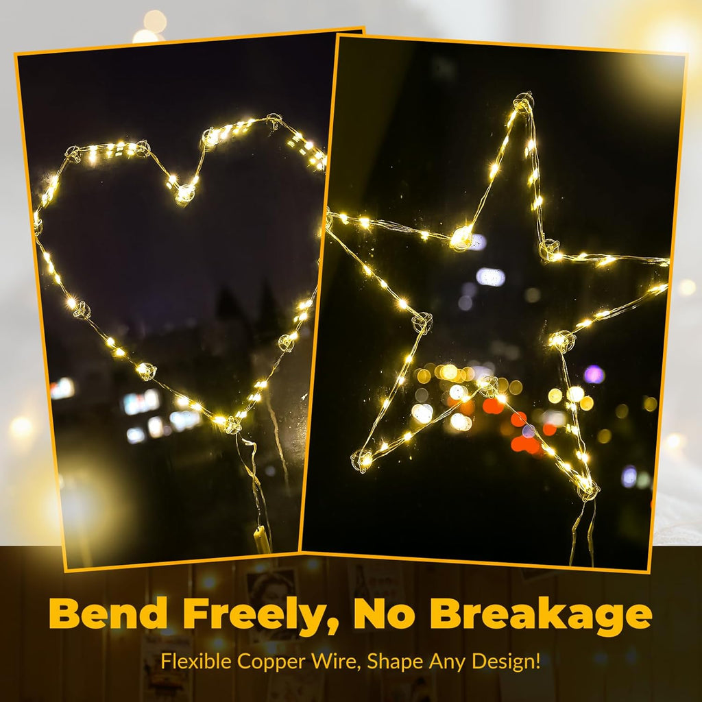 ZSJWL Fairy Lights - 30 Pack Battery Operated Warm White Mini String Lights | 7Ft Waterproof Twinkle Lights for Weddings, Parties, and Home Decor