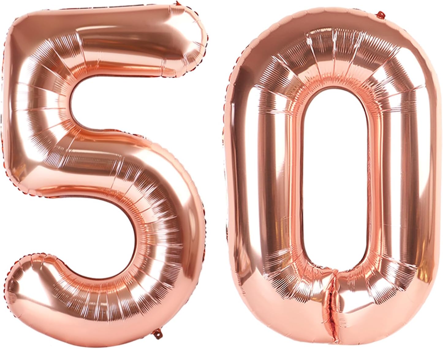 50 Balloon Number - Foil 40 Inch Rose Gold 50th Birthday Decoration for Men & Women