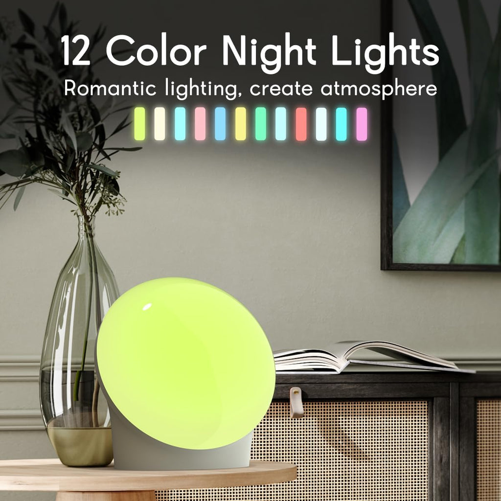 Skiennix Brown Noise Sound Machine - 30 Soothing Sounds & 12 Color Night Light | 36 Volume Levels & Timers