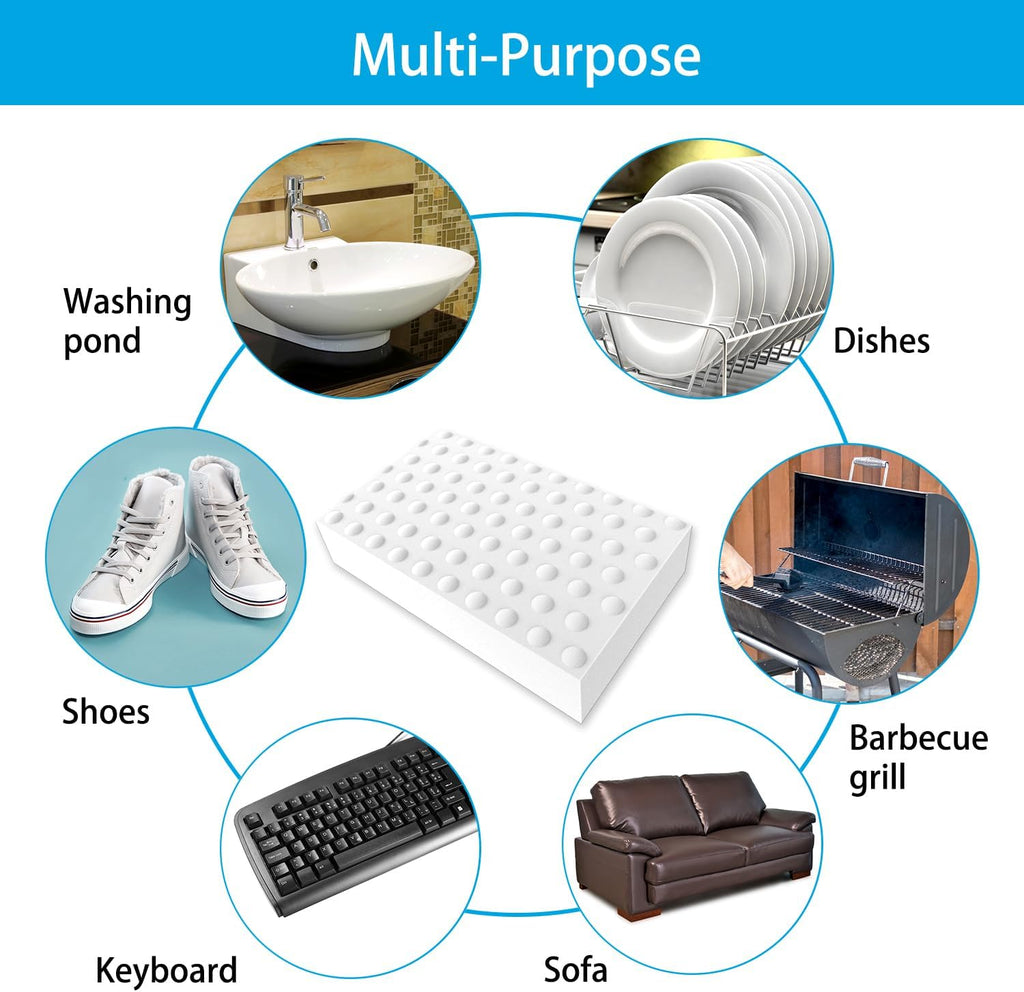 SmilinFit Magic Sponge Erasers - 50 Pack Melamine Foam Pads for Powerful Multi-Functional Cleaning