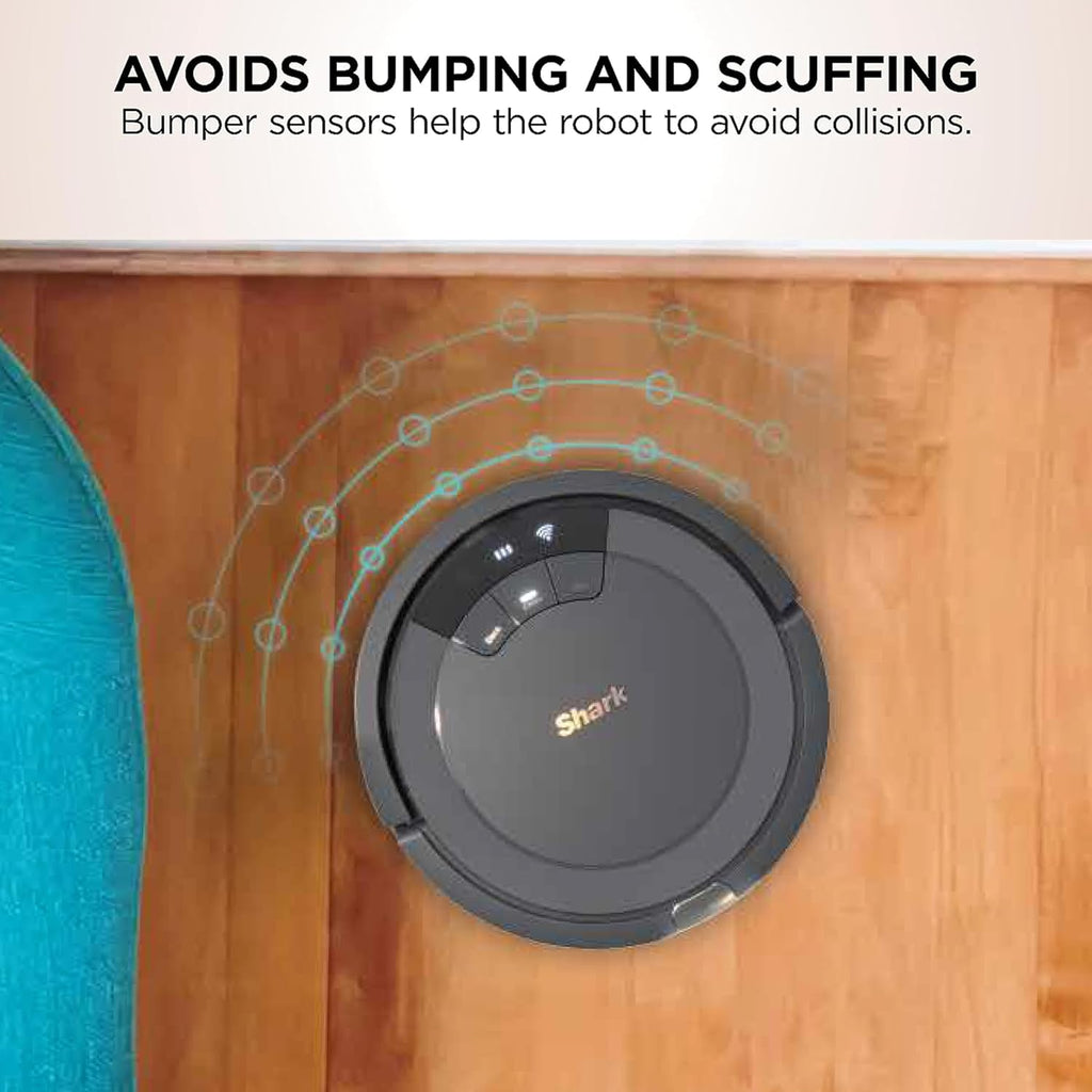 Shark AV753 ION Robot Vacuum - WiFi Connected, Tri-Brush System, 120 Min Runtime | Multi-Surface Cleaning, Grey