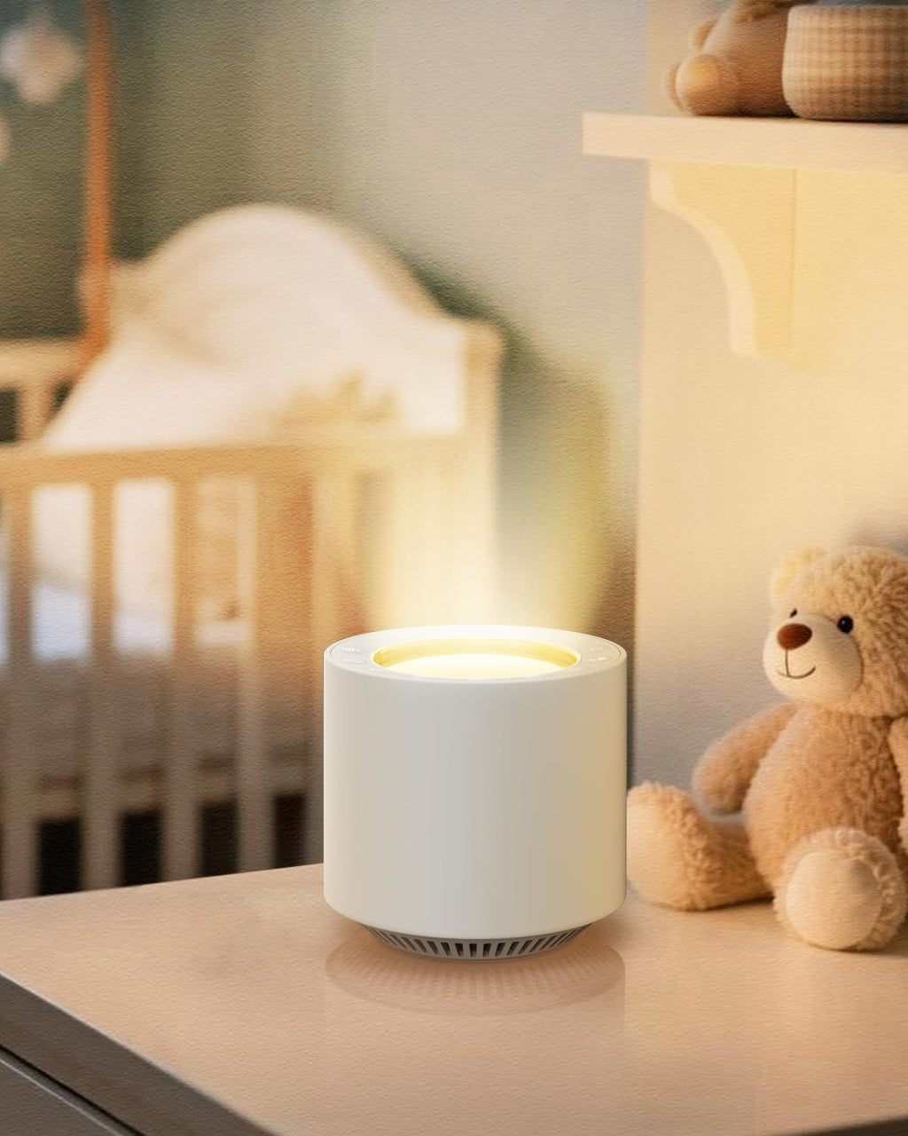 Skiennix White Noise Sound Machine - Red Light Therapy with 38 Soothing Sounds & Dimmable Night Light