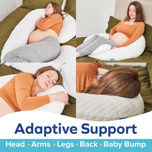 Dr. Talbot's Mom's Pregnancy Pillow - Stay Cool C-Shaped Pillow for Pregnant Women