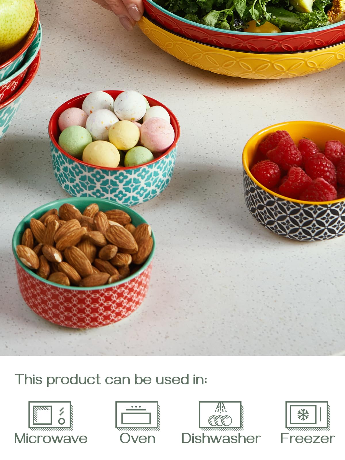 DOWAN Bundle-Cereal Bowls and Dipping Bowls with Lids