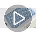 Non-Slip TPE Bathtub Mat with Suction Cups, 30x17 Inch, Blue