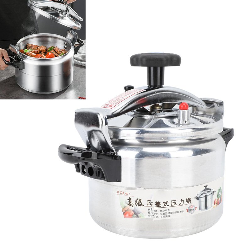 Pressure Cooker Thickened, Aluminum Large Capacity Anti Stick Explosion Proof Pressure Canner, Anti Stick coating, for Stewing, Steaming, Canning (7L)