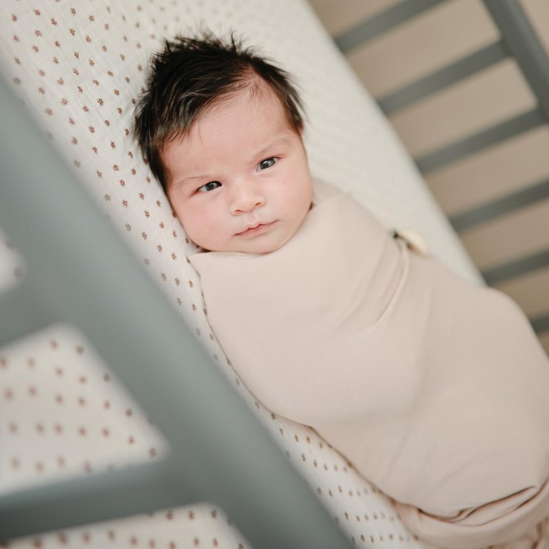 mushie Extra Soft Muslin Fitted MINI Crib Sheet | 24"x 38" (Fog)