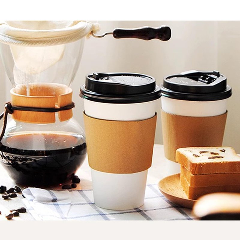 EchoDone Disposable Coffee Cup Sleeves for Hot or Cold Drinks Paper Corrugated Cups Jackets 200 Count Fit for 8oz 10oz 12oz 16oz Cups