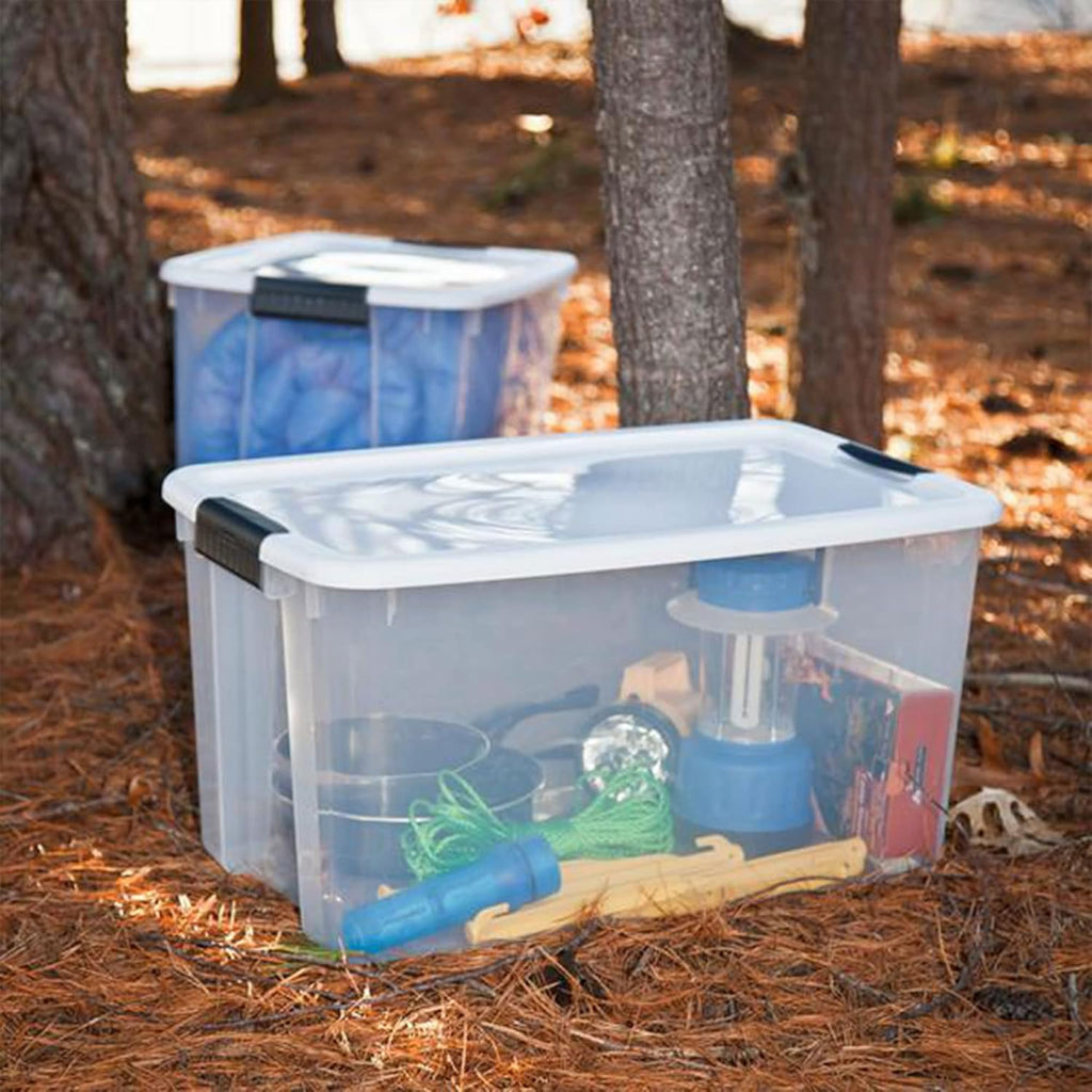 Sterilite Ultra Latching Storage Boxes - 4-Pack 70 Quart & 6-Pack 30 Quart Clear Plastic Bins
