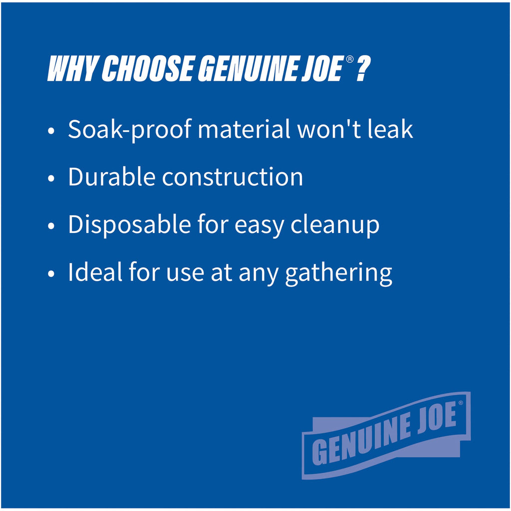 Genuine Joe Printed Paper Plates, 7" (Pack of 125)