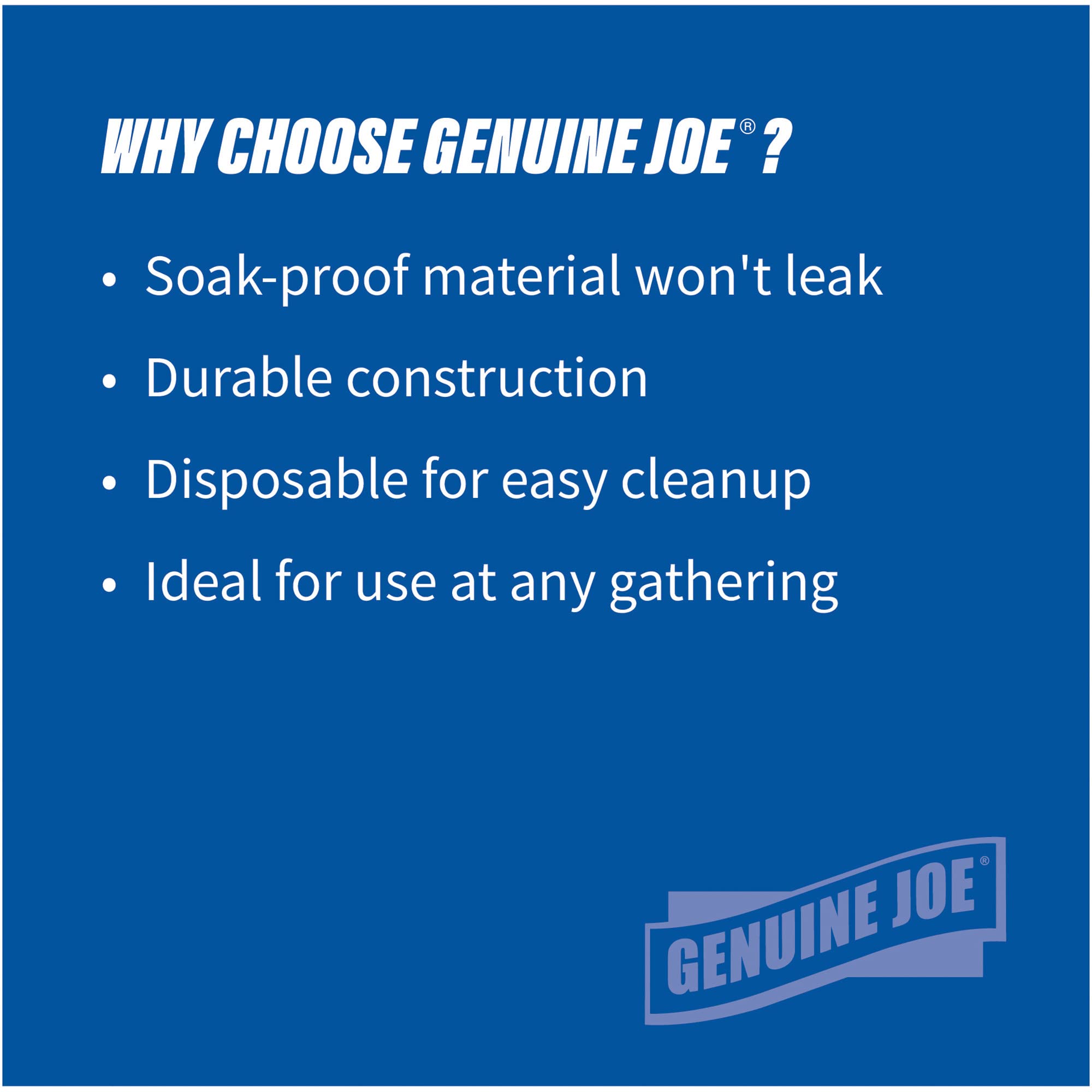 Genuine Joe Printed Paper Plates, 7" (Pack of 125)