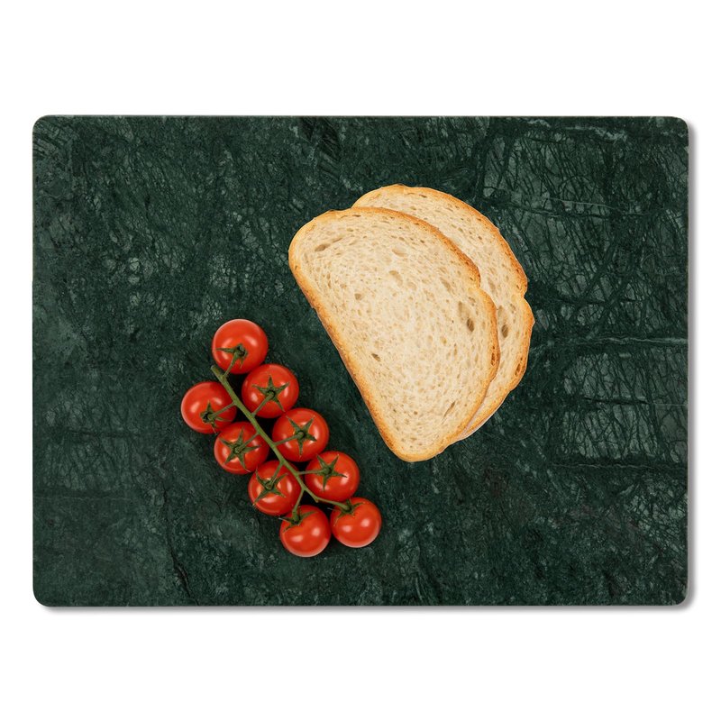 Adolif Green Marble Cutting Board 12x16 Inch, Marble Slab Pastry Board With Non-Slip Feet For Baking, Cheese, Charcuterie, Chocolate