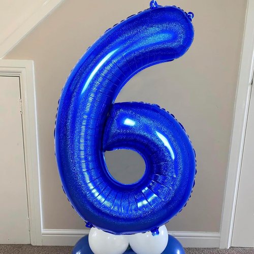 Big Mylar Number 17 Balloon - 40 Inch Navy Blue Birthday Decoration for Parties & Anniversaries