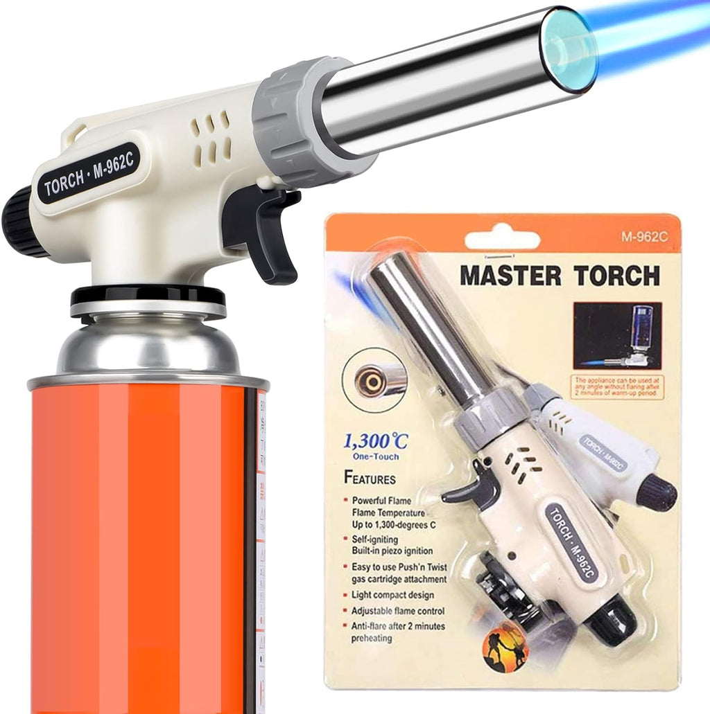 Professional Culinary Butane Torch by [Brand Name] - Adjustable Flame for Cooking & Creme Brulee | Butane Gas Not Included