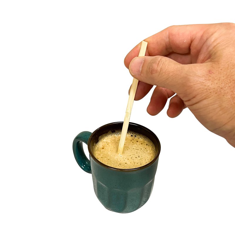 1000 Count | KingSeal Individually Paper Wrapped Bamboo Coffee Stir Sticks, 7 inches, Square End, 100% Renewable and Biodegradable - 2 Boxes x 500 Stirrers
