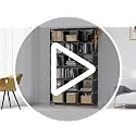 18-Cube Extra Large Bookcase DIY Modular Storage Organizer Shelf - Black