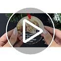 Personalized First Christmas Married Glass Photo Ornament 2026