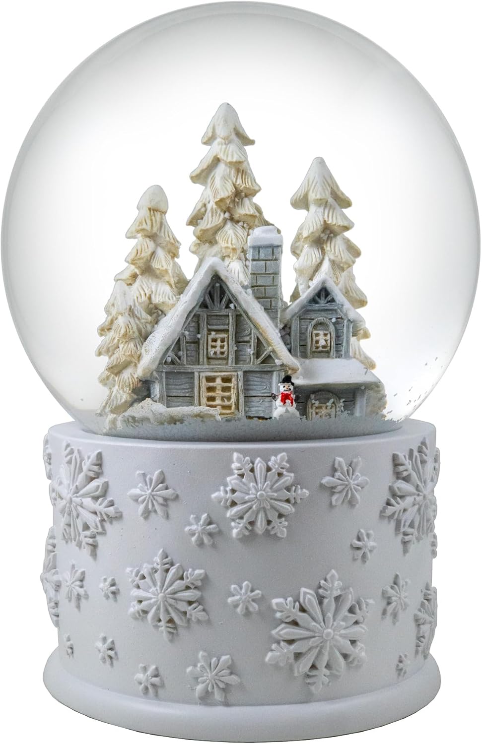 San Francisco Music Box Company Snow Globe - 120mm Snowy White Home Scene Decor