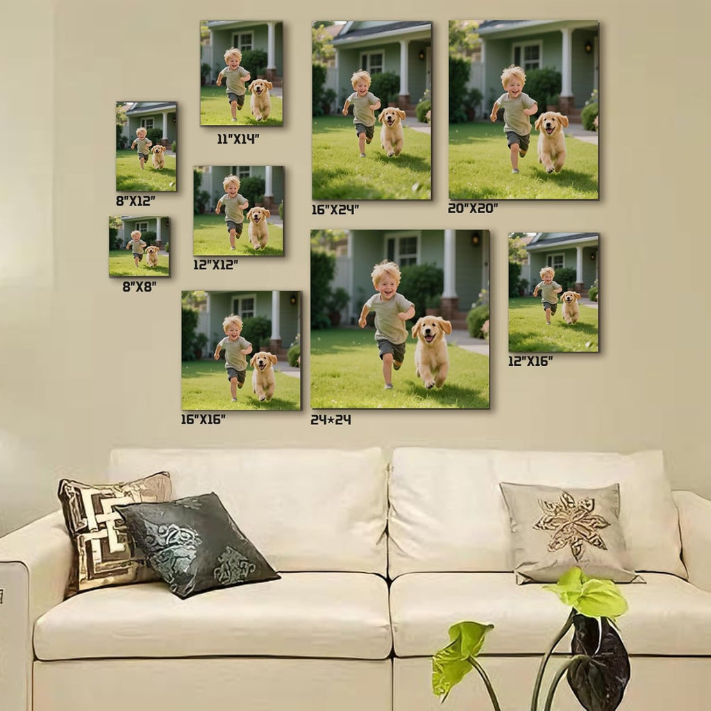 Skiennix Custom Canvas Prints - Personalized Framed Wall Art for Home Decor | Ideal Gift for Family & Pets (6" x 8")