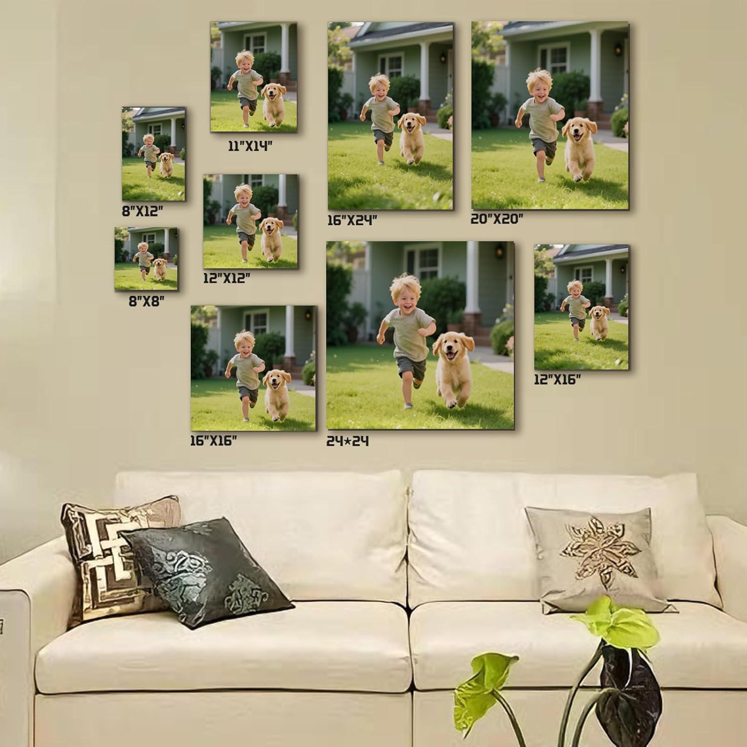 Skiennix Custom Canvas Prints - Personalized Framed Wall Art for Home Decor | Ideal Gift for Family & Pets (6" x 8")