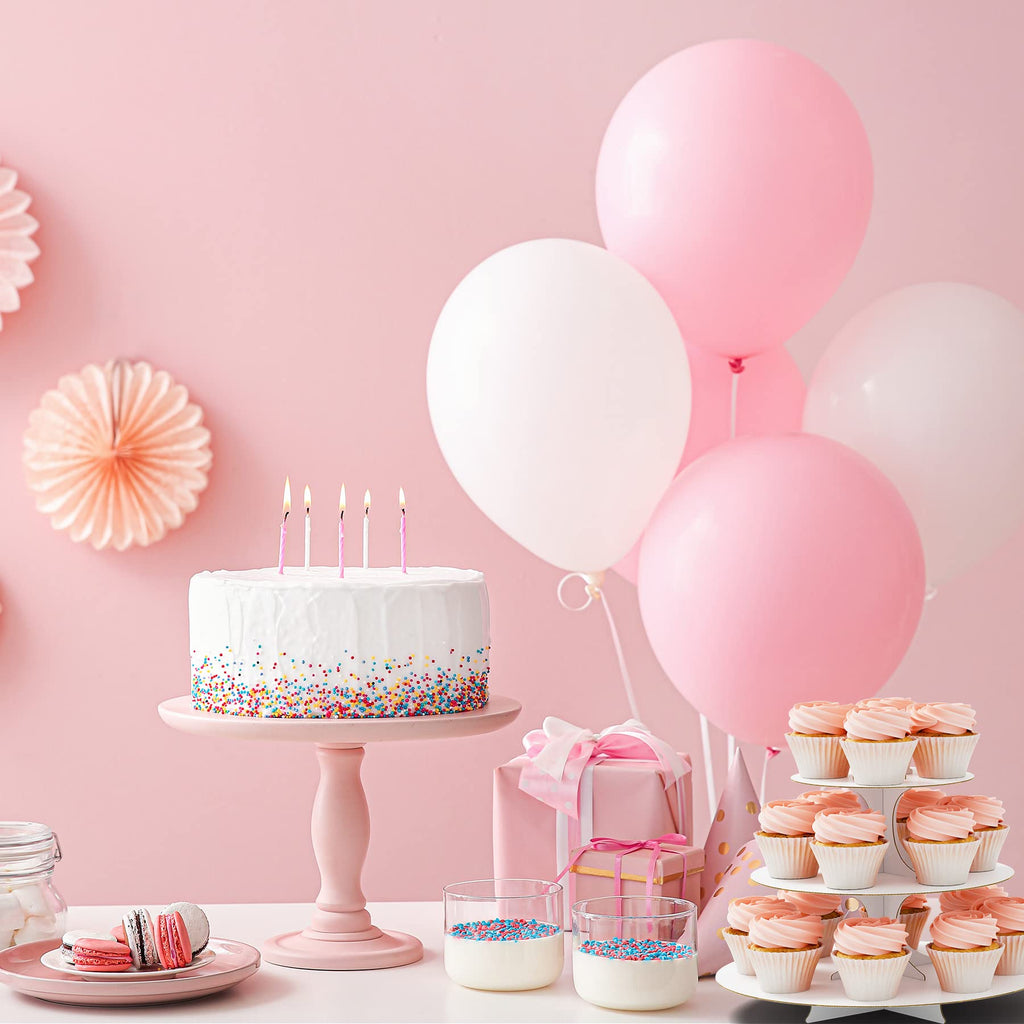 BLISSUR Cupcake Stand Tower, 2 Pack, White, 3 Tiered, Cup Cake Stand Cardboard Dessert Holder for Parties (White)