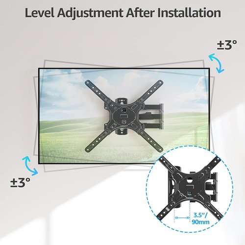 MOUNTUP Full Motion TV Wall Mount for 26-60 Inch TVs | Swivel, Tilt, and Extension | Max VESA 400x400mm, 77lbs Capacity