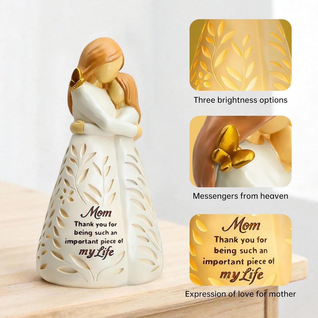 Regine Switzerland Mom Figurine Light - Remote Control Gift for Mother's Day, Birthday & Special Occasions