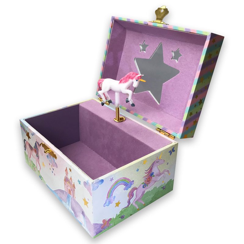 BinkeGG Play [ You Are My Sunshine ] (60 Tunes Option) Children Jewelry Box Unicorn Jewelry Music Box for Girls Jewelry Storage Box with Sankyo Musical Box Mechanism