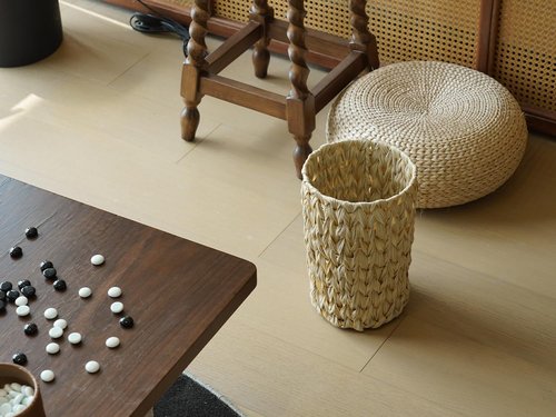 Coeusy Wicker Trash Can 2 Pack White
