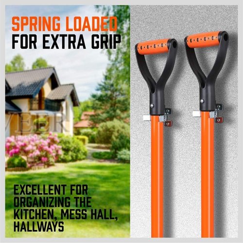 HORUSDY Spring Grip Mop and Broom Holder - 10 Pack for Efficient Storage | Organize Shovels, Rakes, Mops