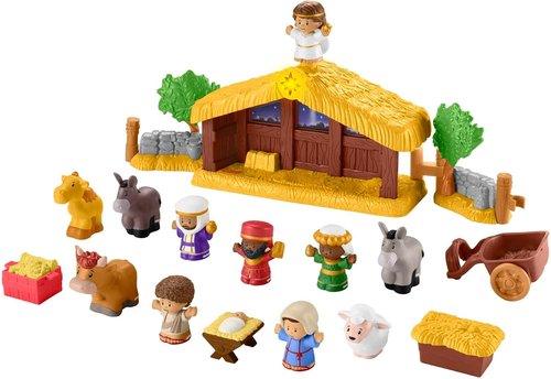 Fisher-Price Little People Nativity Set - Musical & Light-Up Toddler Toy | 18 Pieces for Christmas Play (Ages 1+)